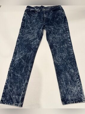 Levi's Men's 541 Dark Blue Acid-Effect Straight Leg Jeans